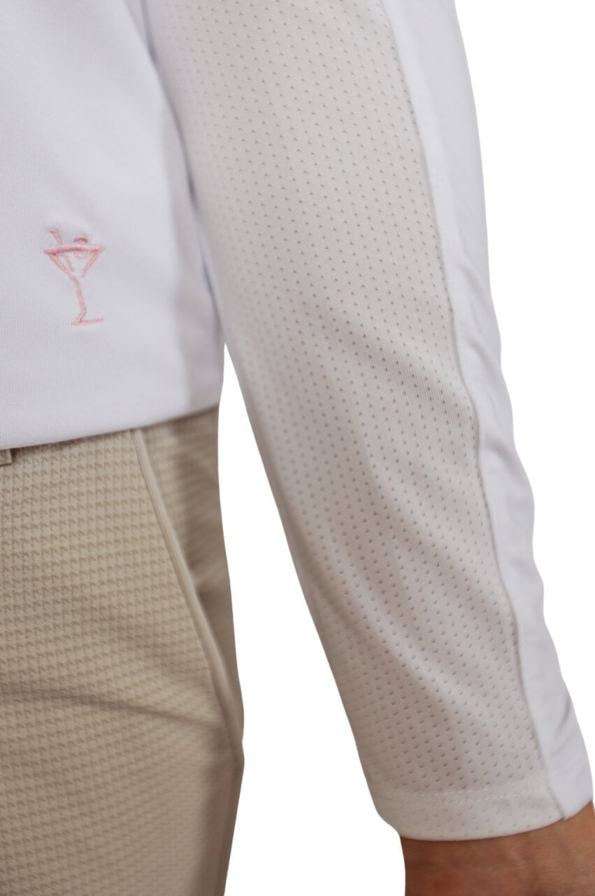 Golftini Lisa White Long Sleeve Polo