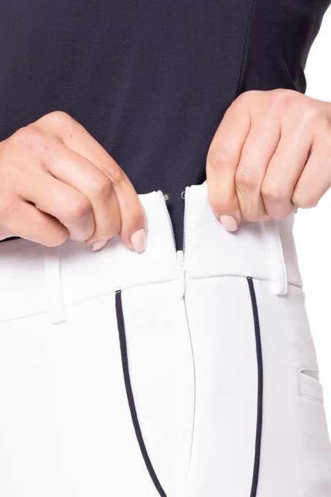Golftini 27/30" White/Navy Ankle Pant