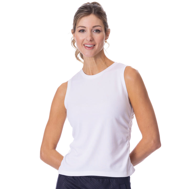 BelynKey Bliss Rib Chalk Sleeveless Transit Tee
